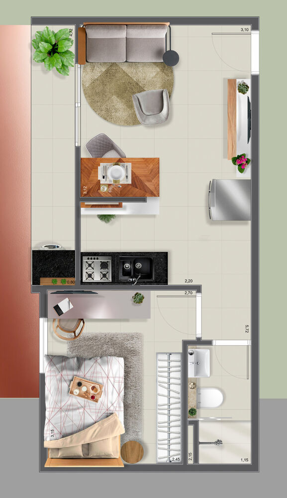 Apartamento, 1 quarto, 35 m² - Foto 19