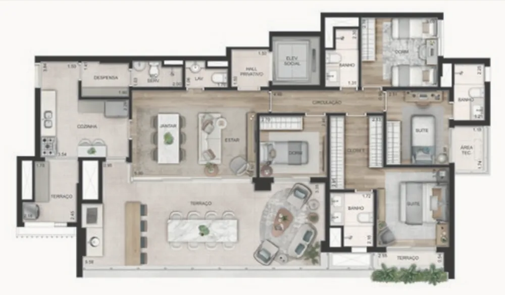 Apartamento, 4 quartos, 156 m² - Foto 9