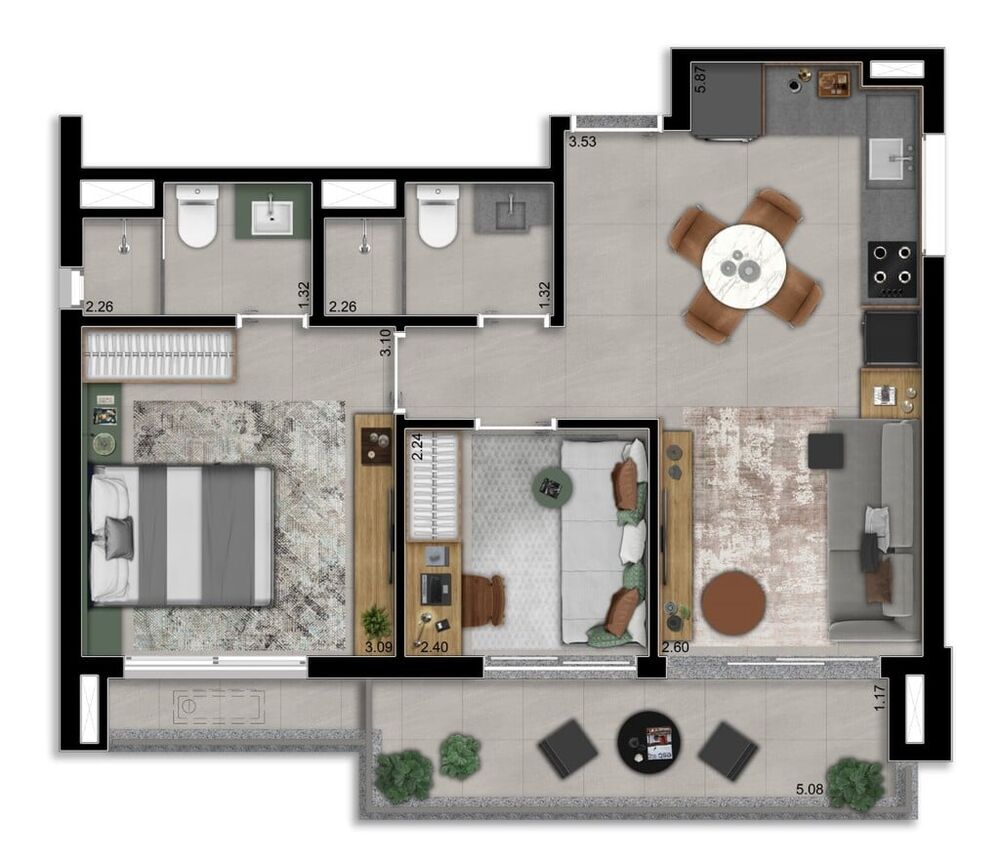 Apartamento, 2 quartos, 57 m² - Foto 13