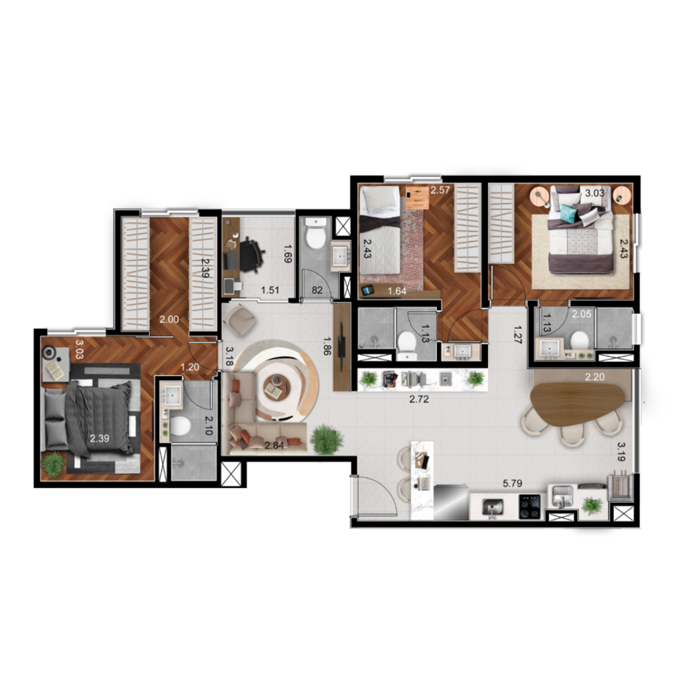 Apartamento, 2 quartos, 33 m² - Foto 8