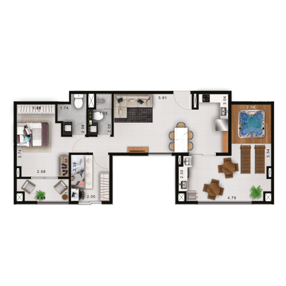 Apartamento, 2 quartos, 33 m² - Foto 7