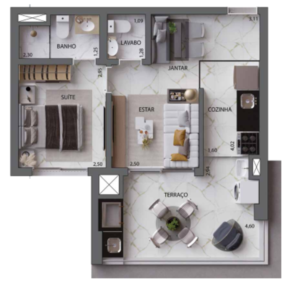 Apartamento, 1 quarto, 35 m² - Foto 15