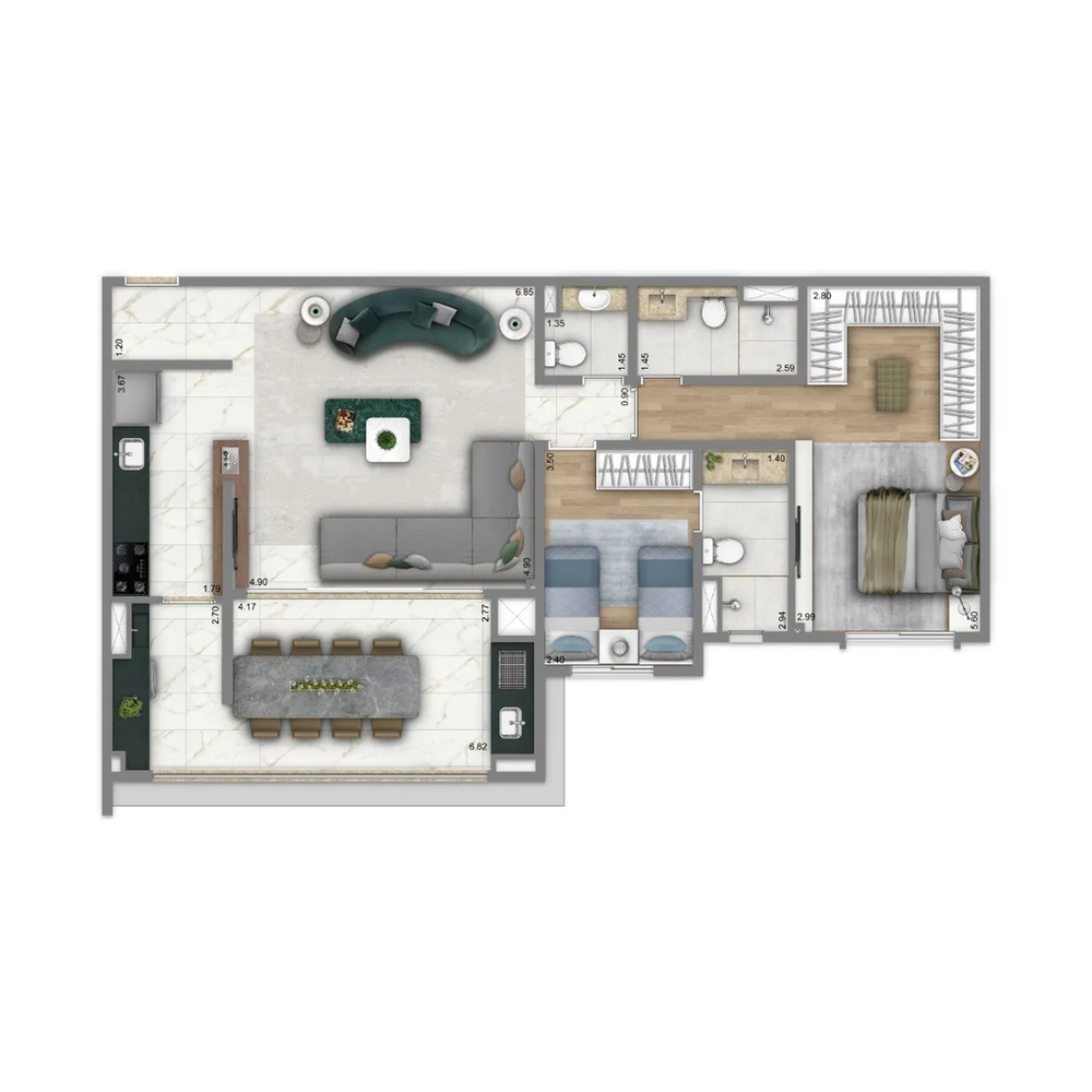 Apartamento, 3 quartos, 186 m² - Foto 4