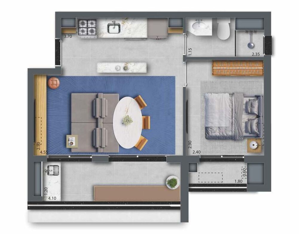 Apartamento, 1 quarto, 27 m² - Foto 8