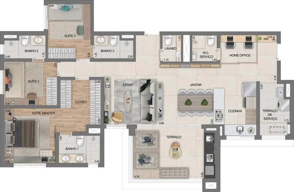 Apartamento, 4 quartos, 145 m² - Foto 15