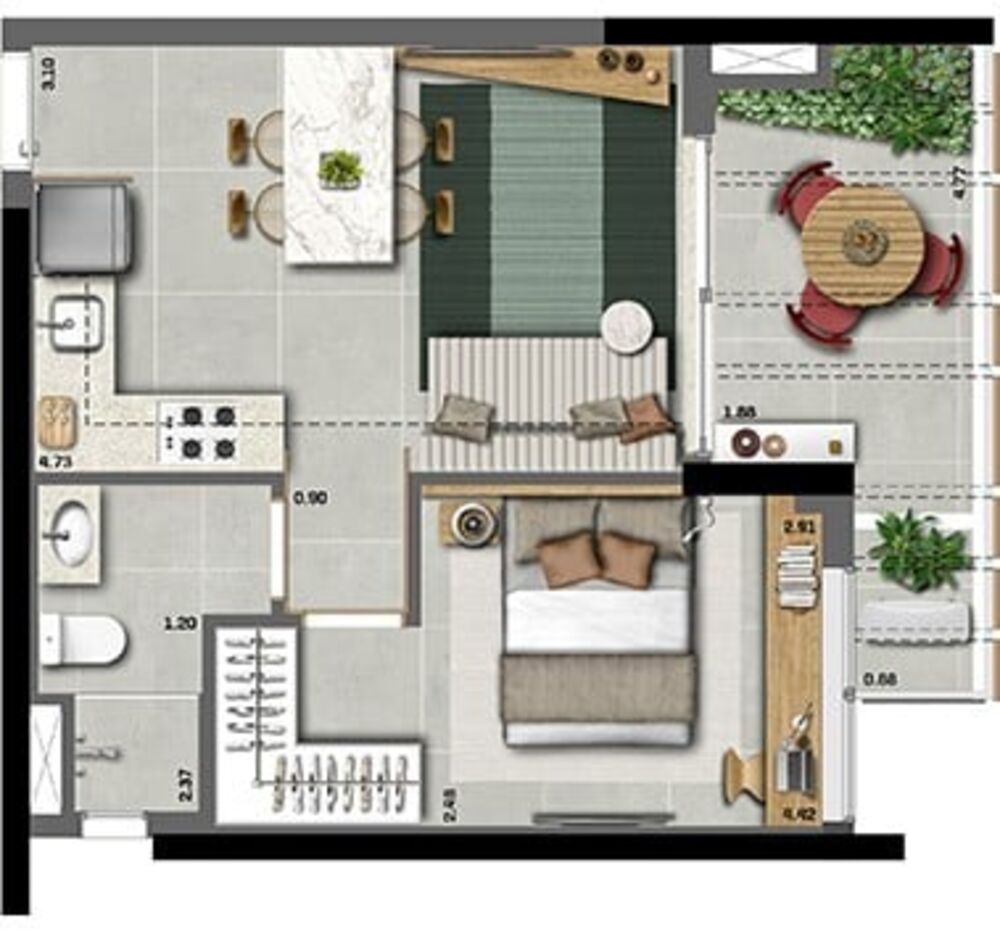 Apartamento, 2 quartos, 67 m² - Foto 3