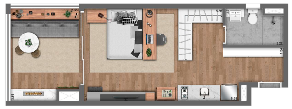 Apartamento, 1 quarto, 25 m² - Foto 12