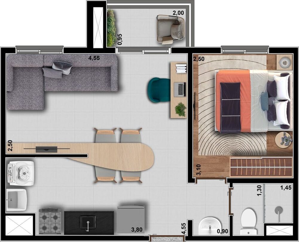 Apartamento, 3 quartos, 55 m² - Foto 5