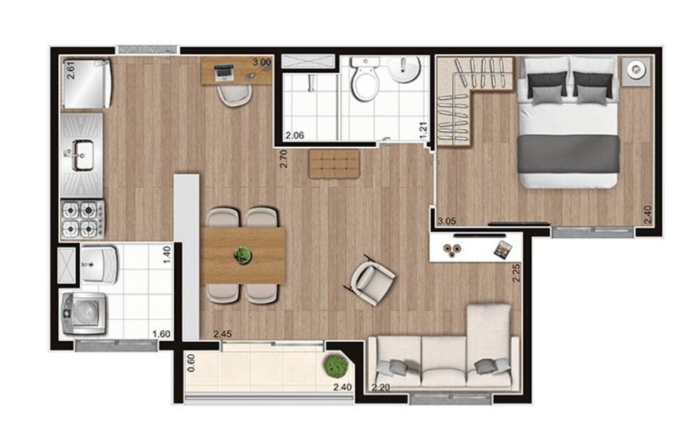 Apartamento, 2 quartos, 37 m² - Foto 7