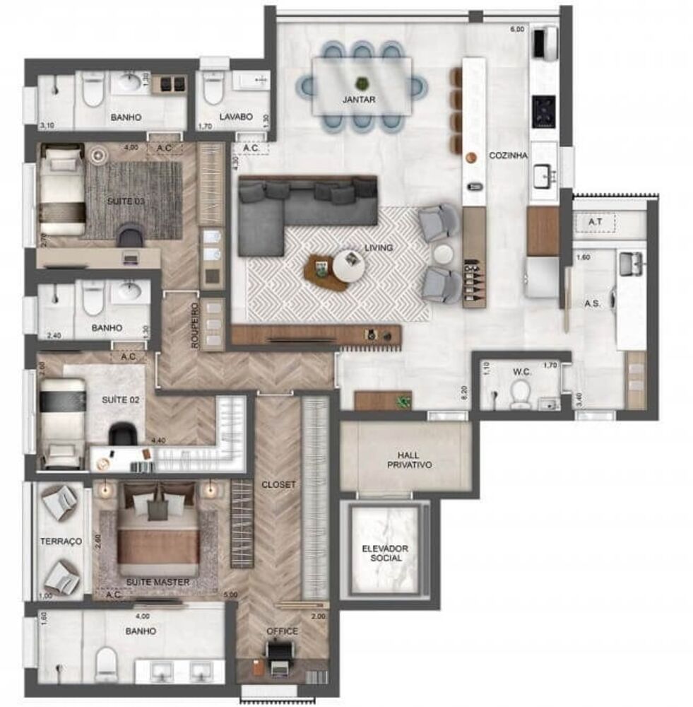 Apartamento, 1 quarto, 53 m² - Foto 8