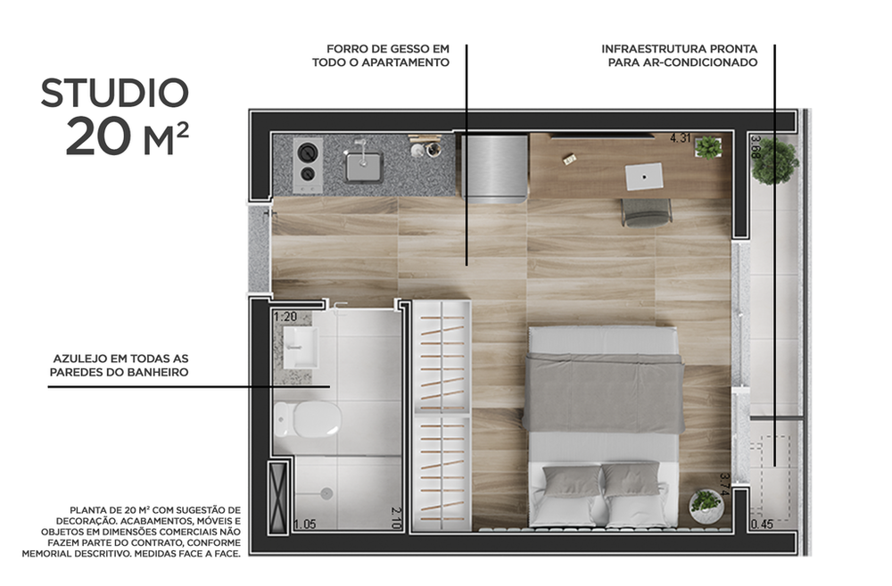 Apartamento, 1 quarto, 32 m² - Foto 6