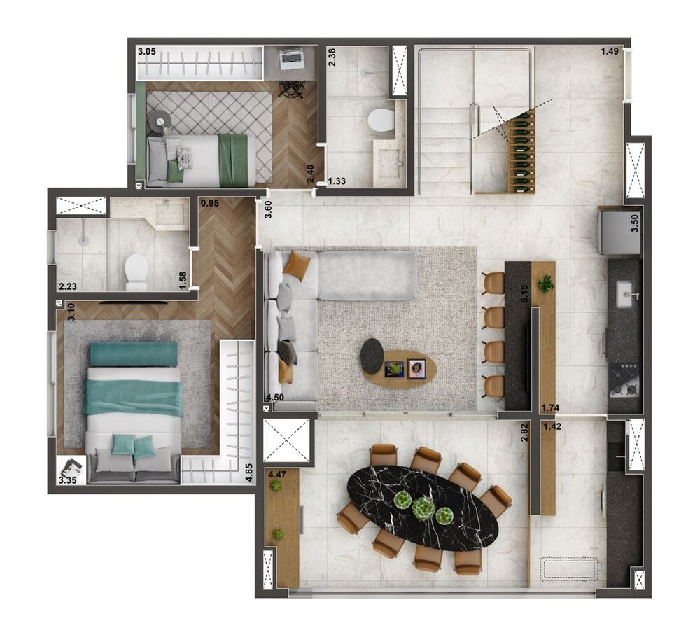 Apartamento, 2 quartos, 70 m² - Foto 17