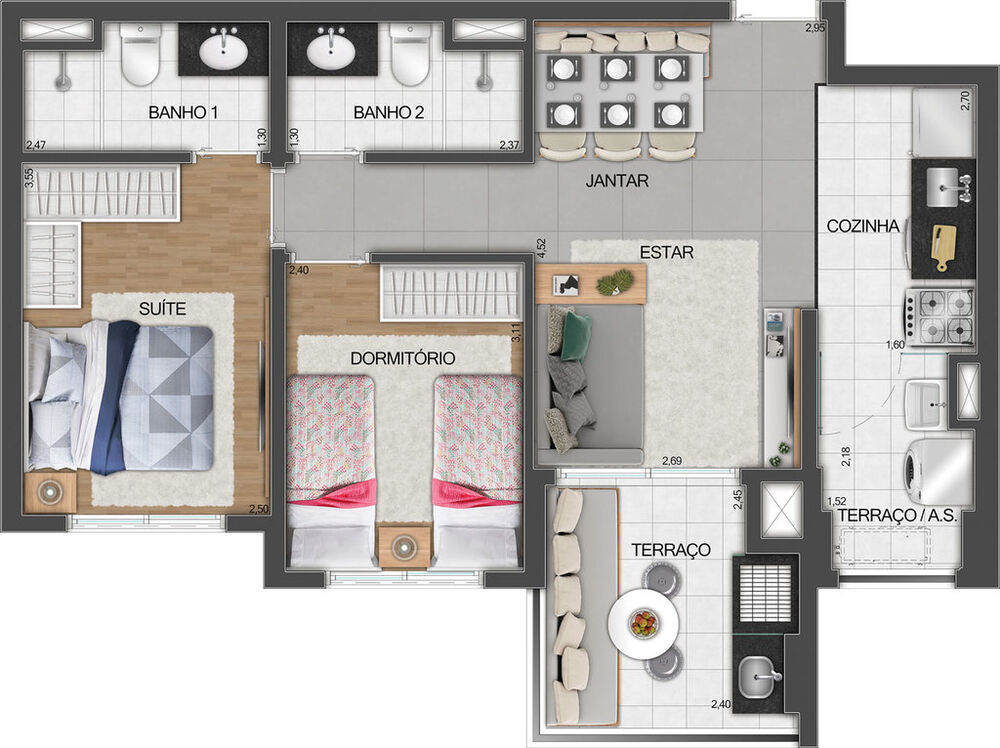 Apartamento, 2 quartos, 62 m² - Foto 18