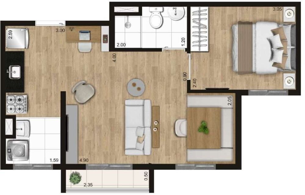 Apartamento, 2 quartos, 42 m² - Foto 8