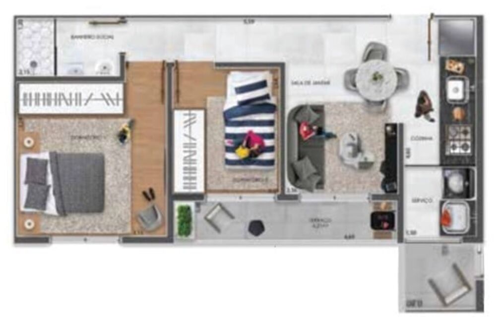 Apartamento à venda com 2 quartos, 48m² - Foto 10
