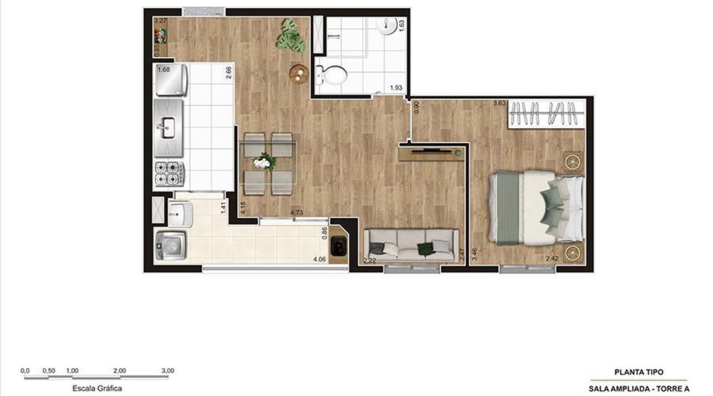 Apartamento, 2 quartos, 41 m² - Foto 7