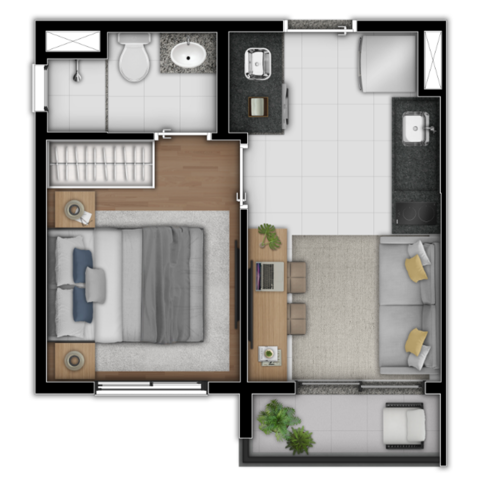 Apartamento, 2 quartos, 36 m² - Foto 12