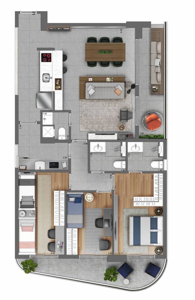 Apartamento à venda com 1 quarto, 43m² - Foto 8