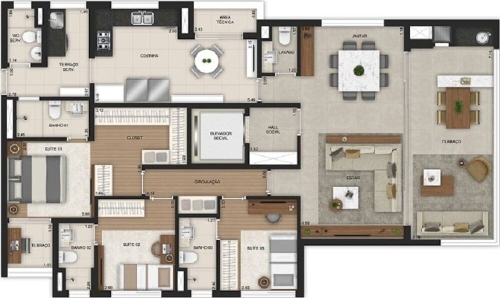 Apartamento, 3 quartos, 141 m² - Foto 14