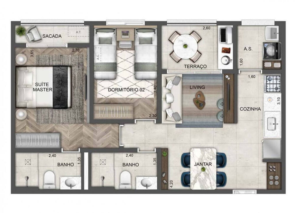 Apartamento, 2 quartos, 107 m² - Foto 10