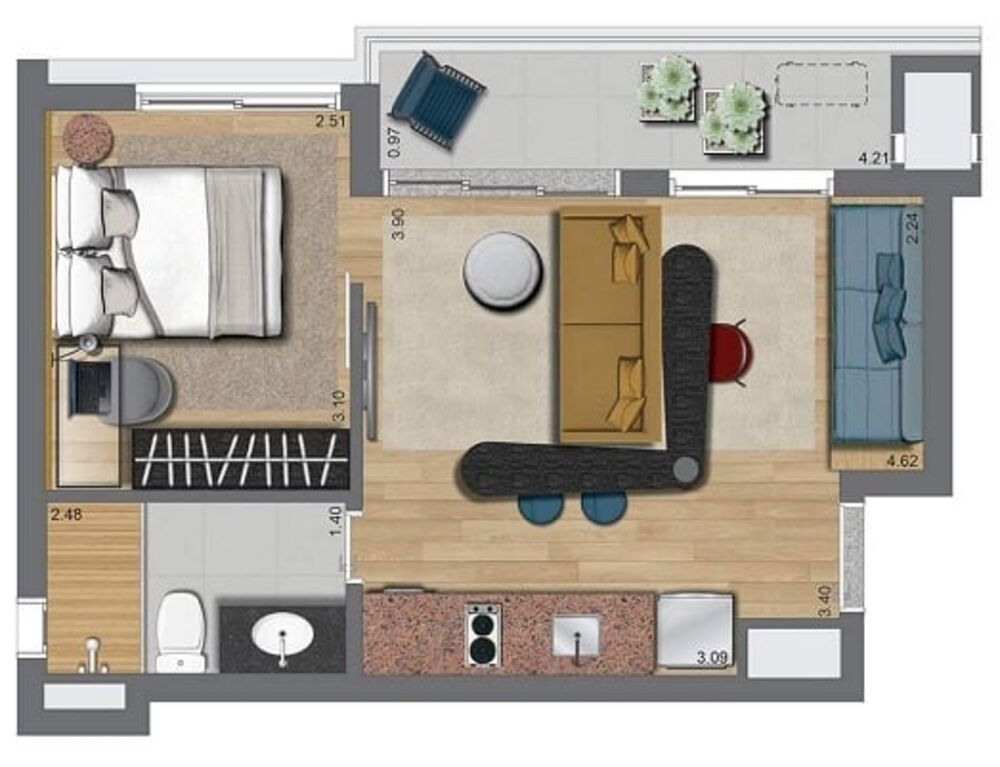 Apartamento, 2 quartos, 37 m² - Foto 37