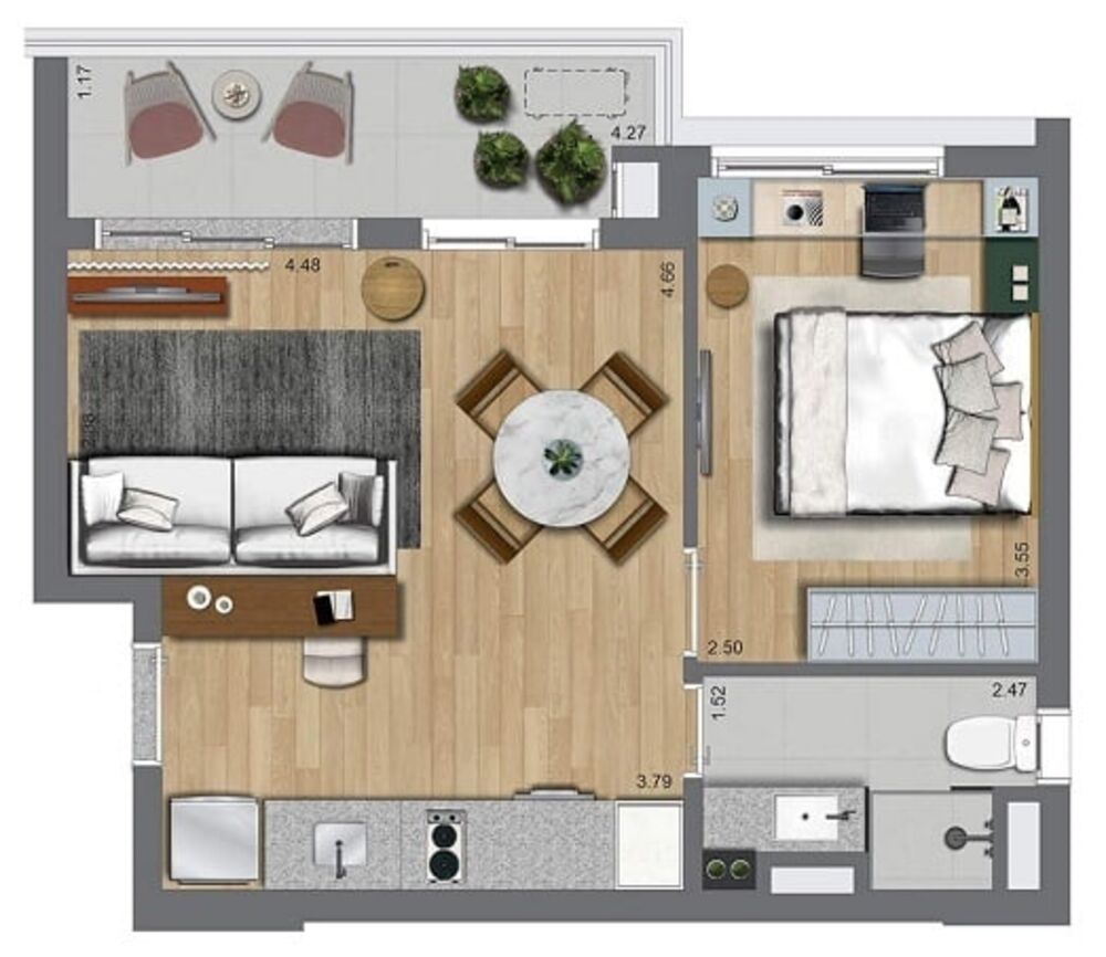 Apartamento, 2 quartos, 37 m² - Foto 16