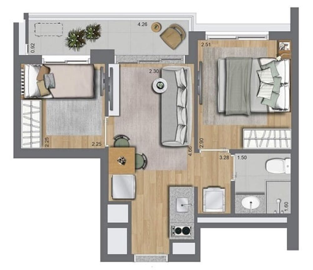 Apartamento, 2 quartos, 37 m² - Foto 17
