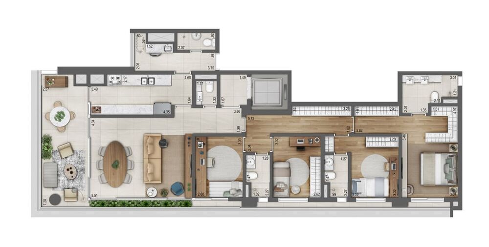 Apartamento, 4 quartos, 165 m² - Foto 3