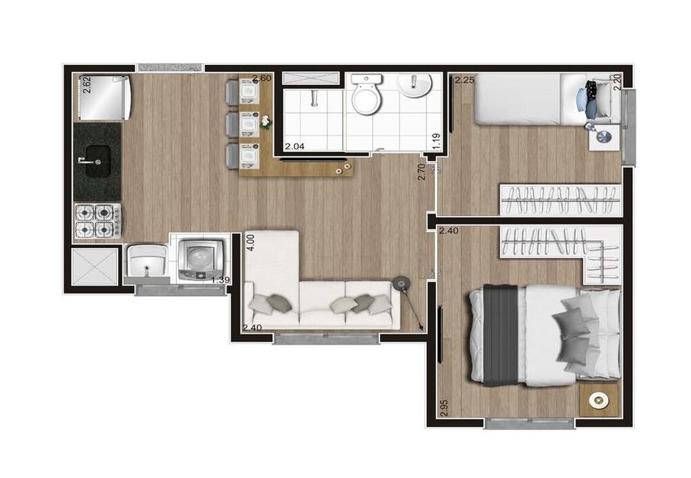 Apartamento, 2 quartos, 32 m² - Foto 9