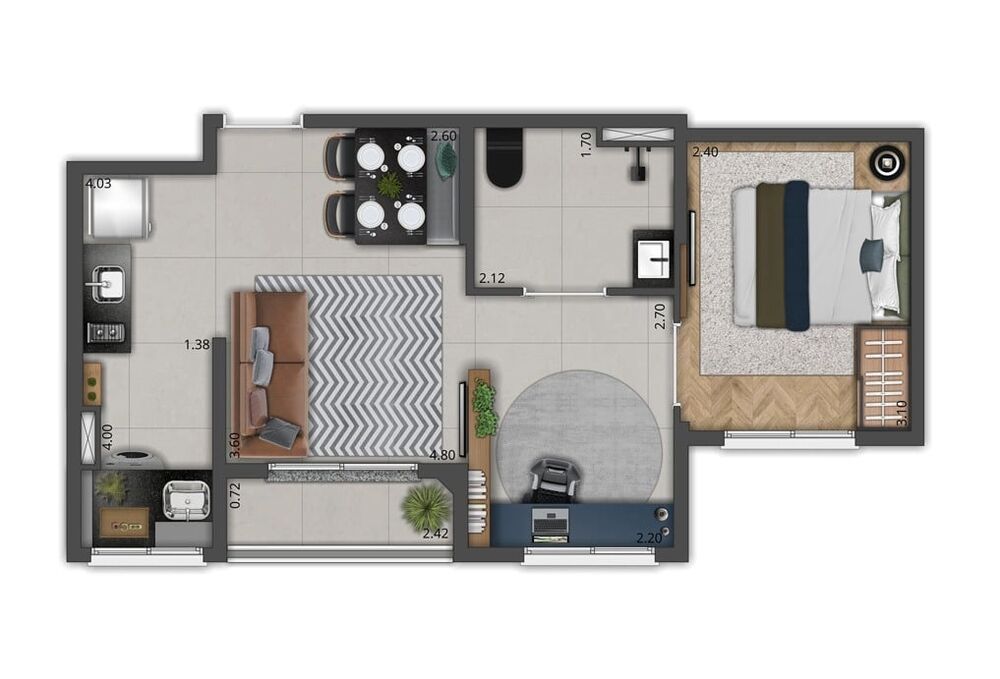 Apartamento, 1 quarto, 39 m² - Foto 5