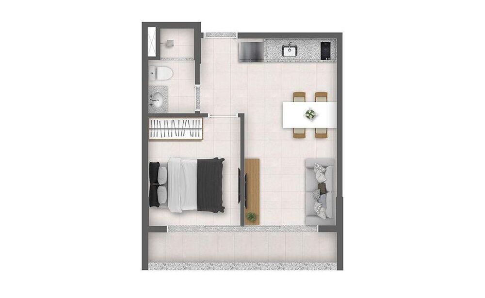 Apartamento, 1 quarto, 34 m² - Foto 5