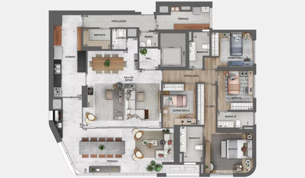 Apartamento, 3 quartos, 162 m² - Foto 19