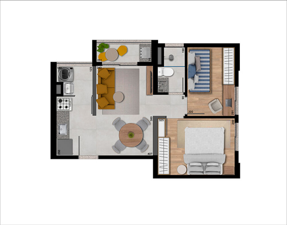 Apartamento, 2 quartos, 39 m² - Foto 2
