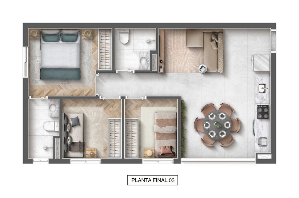 Apartamento, 3 quartos, 63 m² - Foto 23
