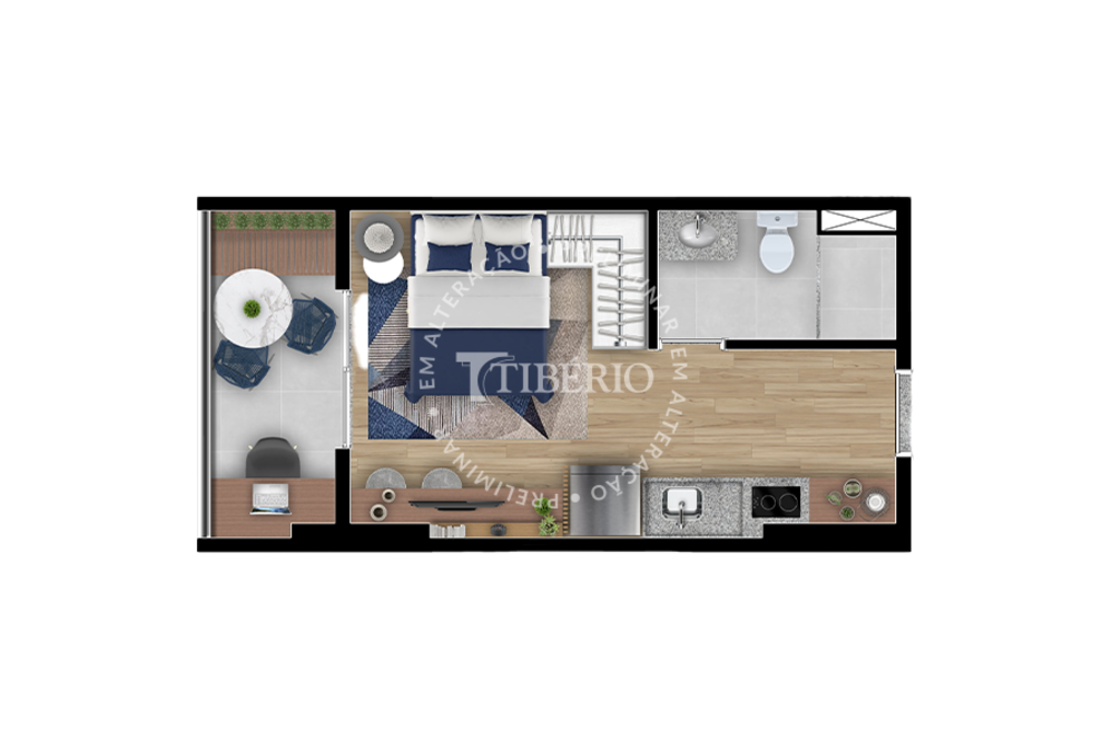 Apartamento, 1 quarto, 33 m² - Foto 9