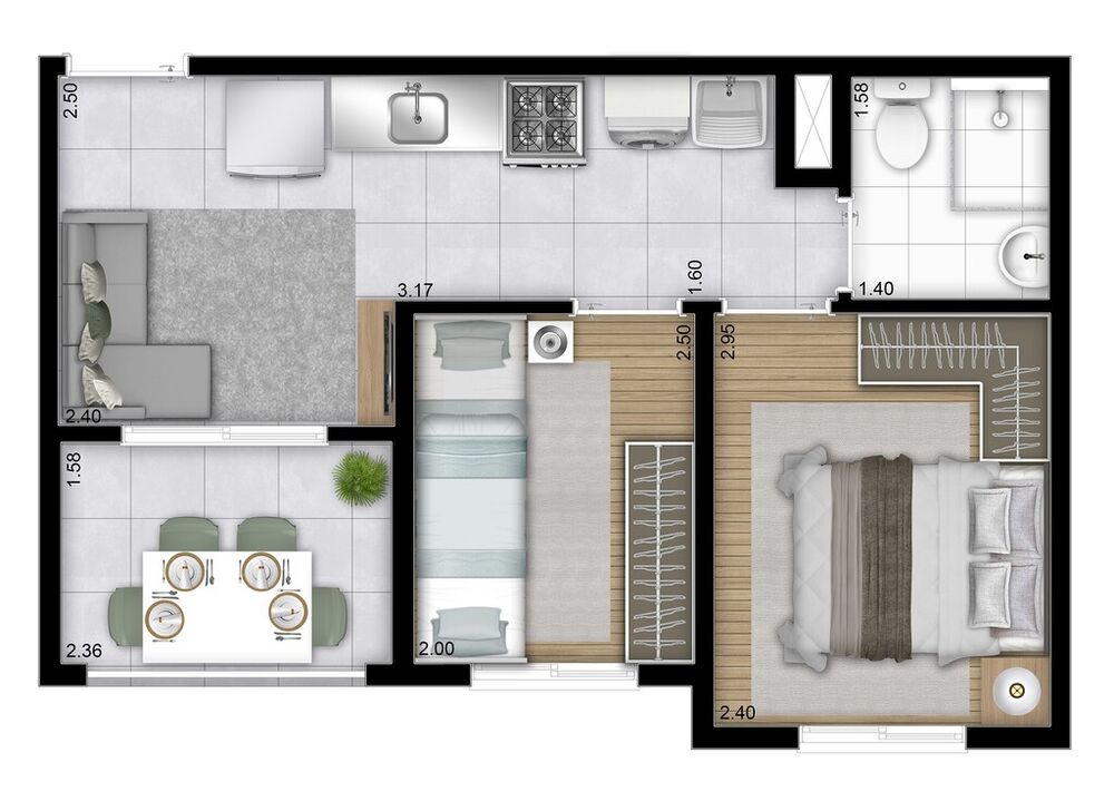 Apartamento, 2 quartos, 33 m² - Foto 4