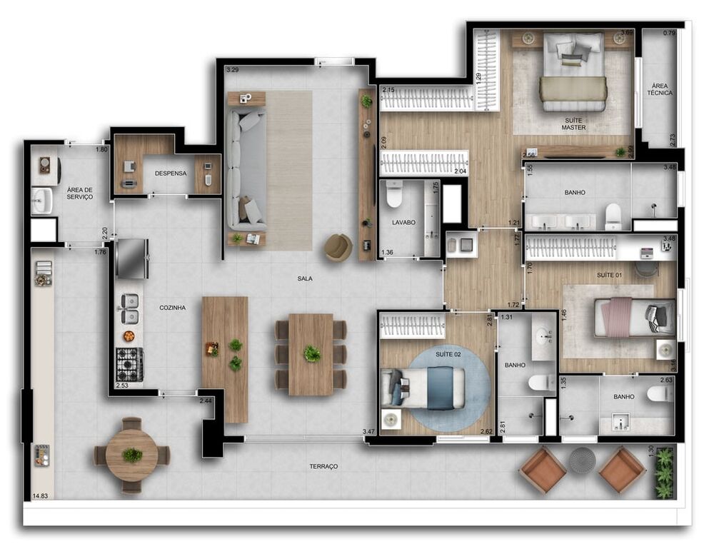 Apartamento, 3 quartos, 150 m² - Foto 4