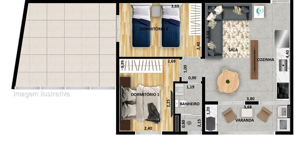 Apartamento, 2 quartos, 44 m² - Foto 24