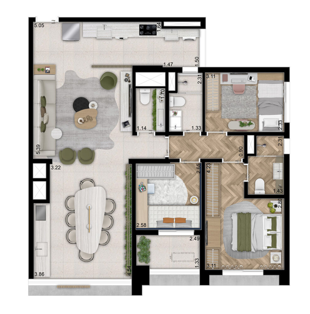 Apartamento, 3 quartos, 97 m² - Foto 8