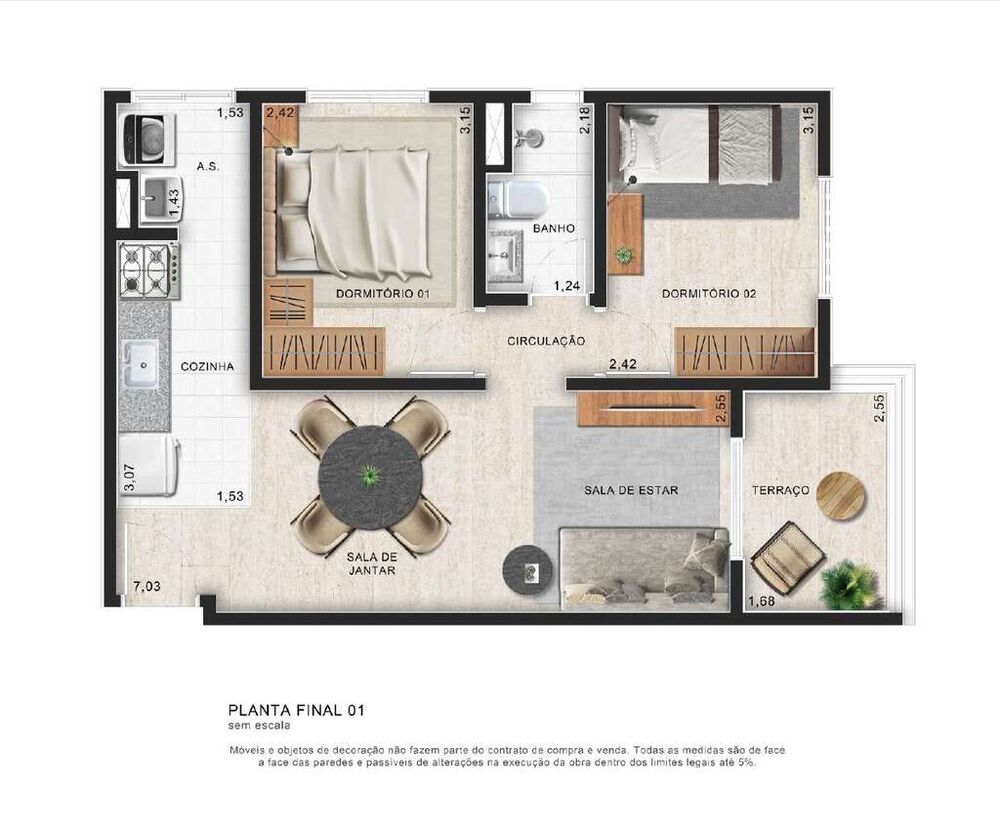 Apartamento à venda com 2 quartos, 41m² - Foto 11