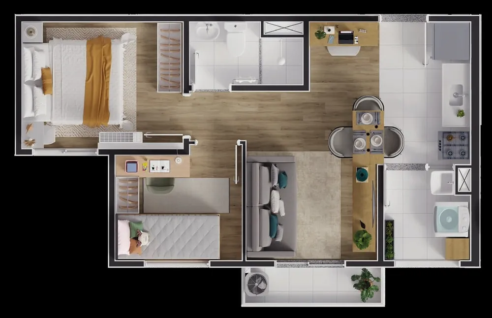 Apartamento, 2 quartos, 37 m² - Foto 4