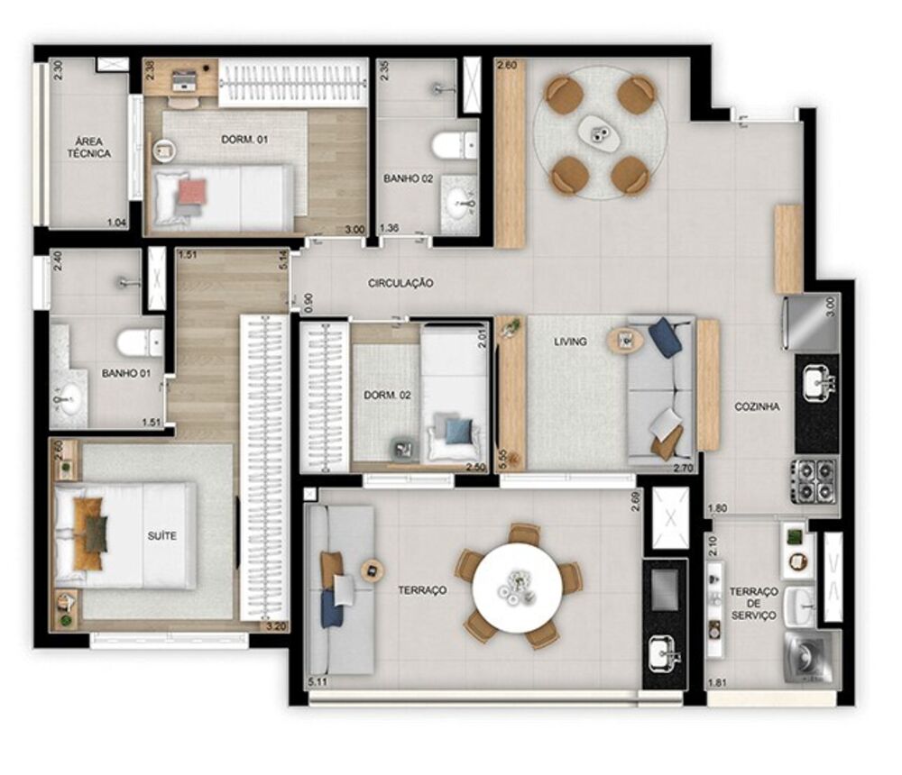 Apartamento, 3 quartos, 114 m² - Foto 7