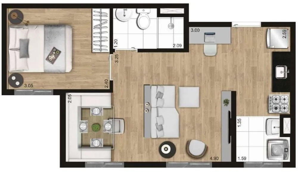 Apartamento, 2 quartos, 42 m² - Foto 8