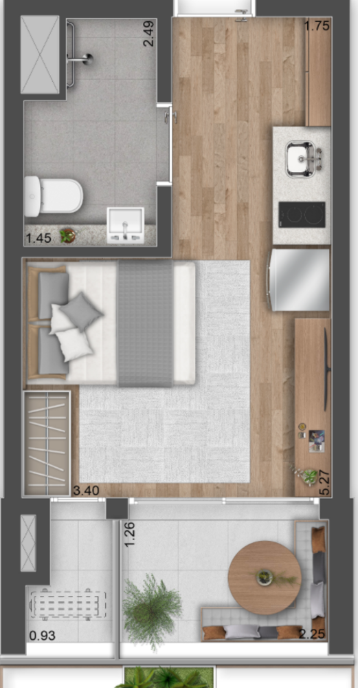 Apartamento, 1 quarto, 38 m² - Foto 8