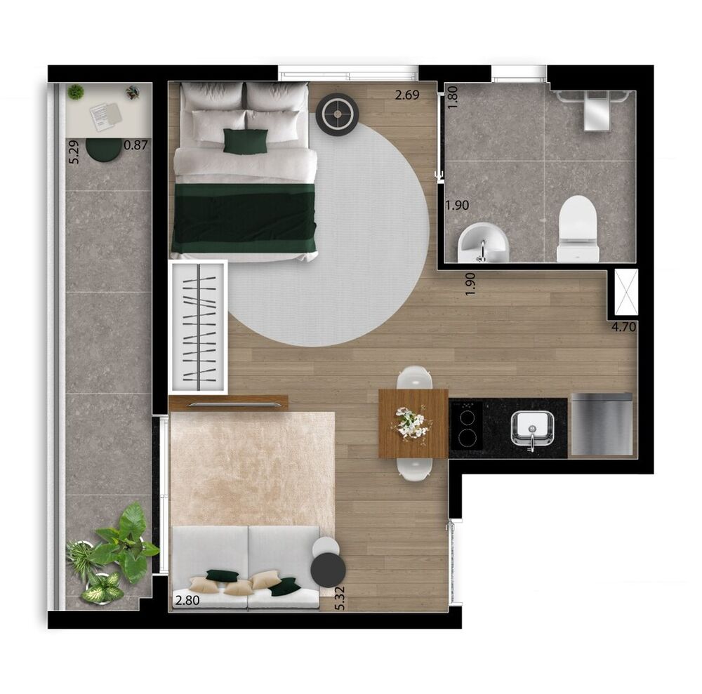Apartamento, 1 quarto, 30 m² - Foto 7