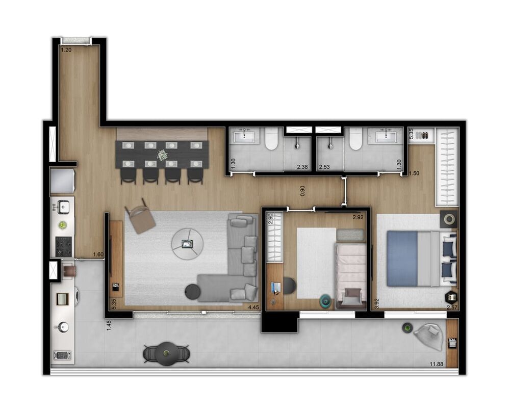 Apartamento, 3 quartos, 91 m² - Foto 16