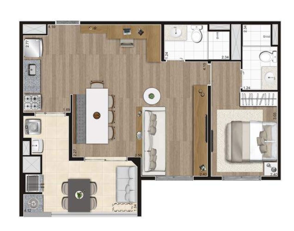 Apartamento, 2 quartos, 59 m² - Foto 9