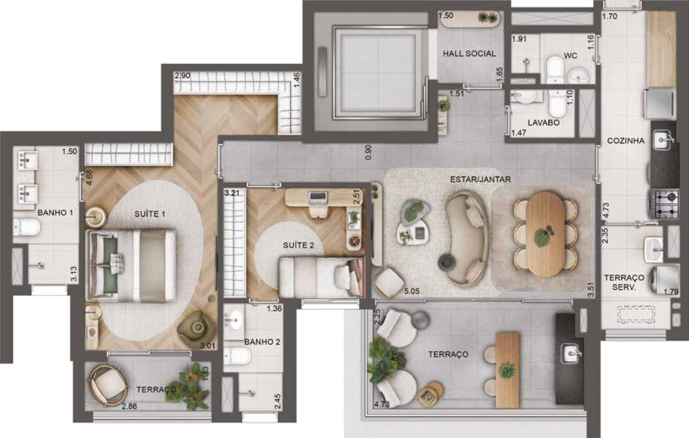 Apartamento, 3 quartos, 166 m² - Foto 14