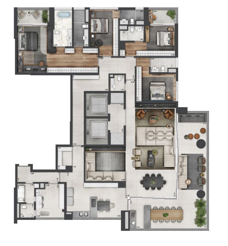 Apartamento, 3 quartos, 218 m² - Foto 35