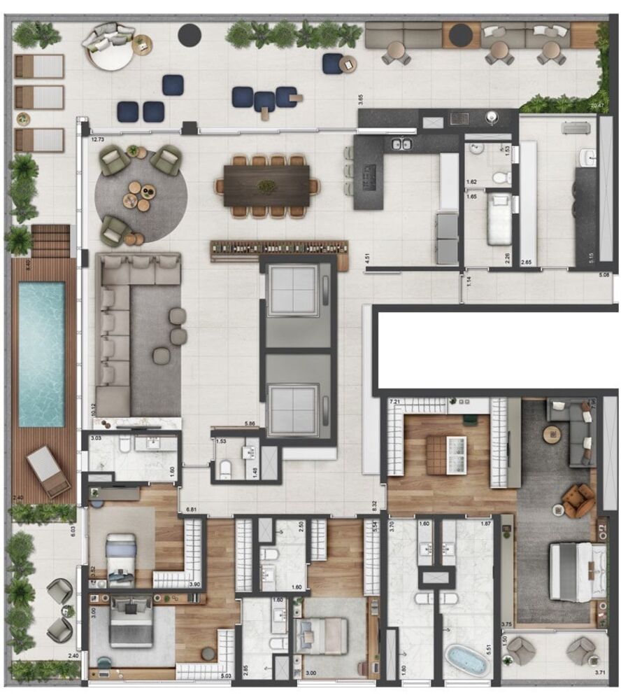 Apartamento, 3 quartos, 218 m² - Foto 38